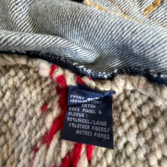 Ralph Lauren denim and Knit Jacket with Beige Sleeves - Picture 6 of 6